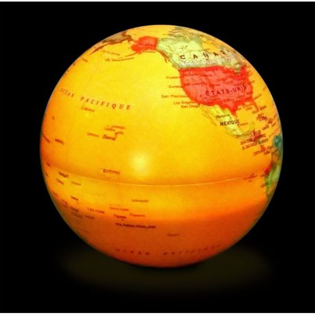 GLOBE 14 CM ANTIQUE AUTOROTATIF LUMINEUX