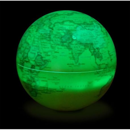 GLOBE 14 CM ANTIQUE AUTOROTATIF LUMINEUX