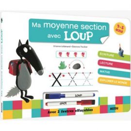 MA MOYENNE SECTION AVEC LOUP LIVRE ARDOISE 4-5ANS