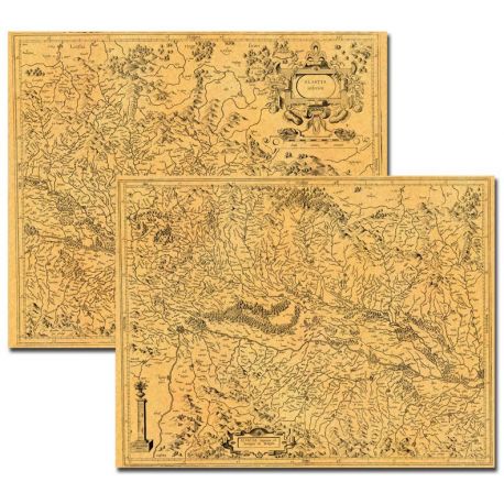 ALSACE EN 1592 ALSACE DU NORD ALSACE DU SUD(X 2 CARTES)