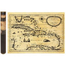 CARAIBES AU TPS DES PIRATES EN 1657 58,5 CM X 42 CM