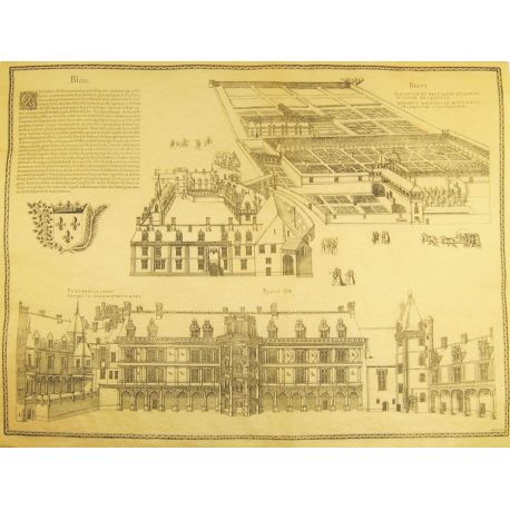 CHATEAU DE BLOIS EN 1576 50 CM X 38 CM
