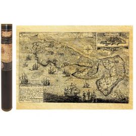 ILE DE RE EN 1684 CARTE MARINE 58,5 CM X 42 CM