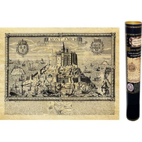 MONT ST MICHEL EN 1657 50 CM X 38 CM