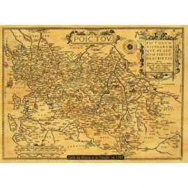 POITOU ET LA VENDEE EN 1596 50 CM X 38 CM