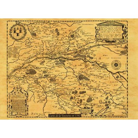TOURAINE & LE VAL DE LOIRE 1592 50 CM X 38 CM
