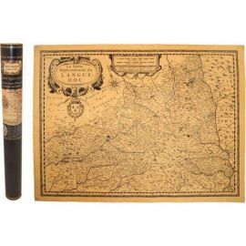 VELAY ARDECHE QUERCY ET LE GEVAUDAN EN 1623 50 CM X 38 CM