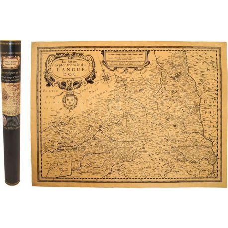 VELAY ARDECHE QUERCY ET LE GEVAUDAN EN 1623 50 CM X 38 CM