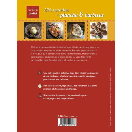 220 RECETTES DE PLANCHA ET BARBECUE