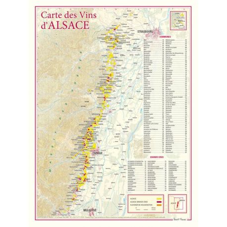 CARTE DES VINS D'ALSACE