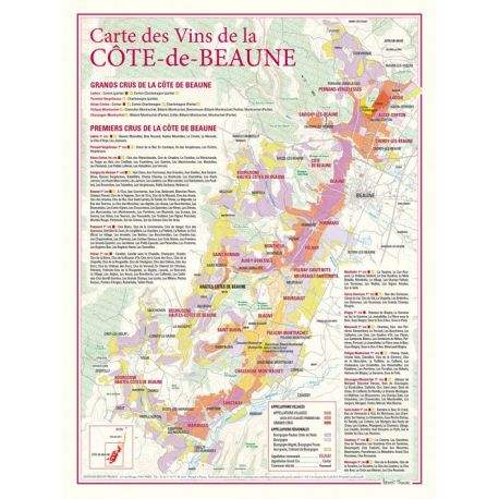 CARTE DES VINS DE LA COTE-DE-BEAUNE