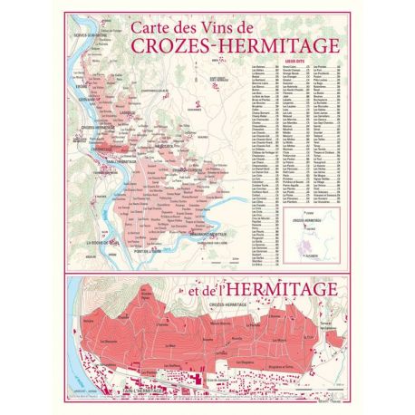 CARTE DES VINS DE CROZES-HERMITAGE