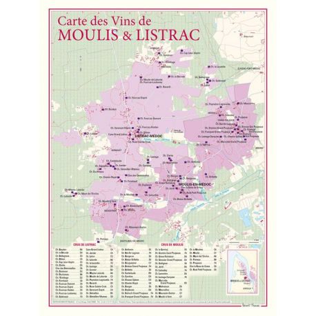 CARTE DES VINS DE MOULIS ET DE LISTRAC