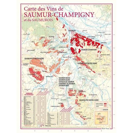 CARTE DES VINS DE SAUMUR CHAMPIGNY ET DU SAUMUROIS