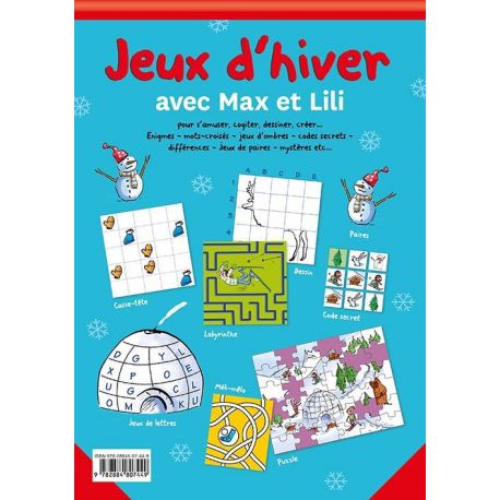 MAX ET LILI HIVER BLOC DE JEUX