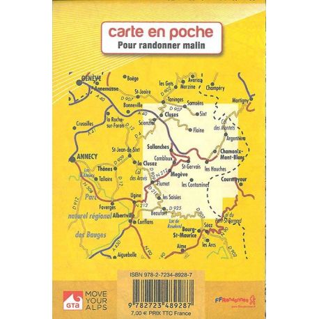MASSIF ET TOUR DU MONT BLANC CARTE EN POCHE