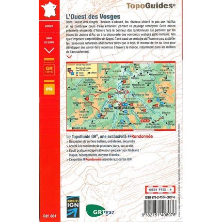 GRP L'OUEST DES VOSGES PLAINE RIVIERES ET FORETS 881