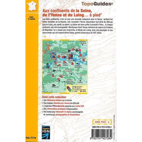 CONFLUENTS SEINE, YONNE, LOING A PIED P774