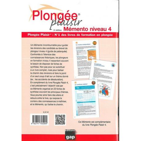 PLONGEE PLAISIR MEMENTO NIVEAU 4