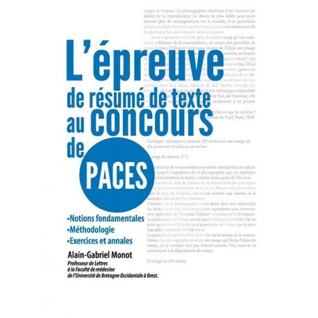 L'EPREUVE DE RESUME DE TEXTE AU CONCOURS PACES