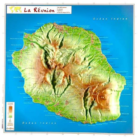 ILE DE LA REUNION 31 X 31 CM