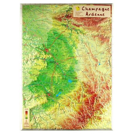 CHAMPAGNE ARDENNES 42,6 X 31,6 CM