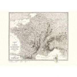 CARTE DE FRANCE (1804) 75 CM X 105 CM