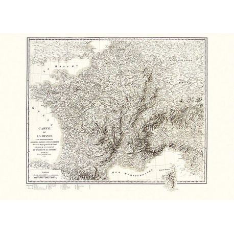 CARTE DE FRANCE (1804) 75 CM X 105 CM