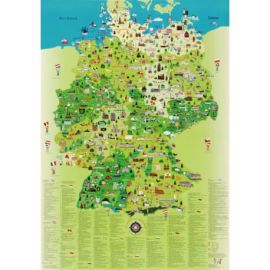 DEUTSCHLANDKARTE-GROSS 100 CM X 70 CM