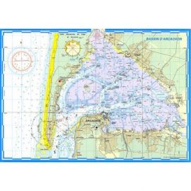 BASSIN D'ARCACHON (10) CARTE PLASTIFIEE