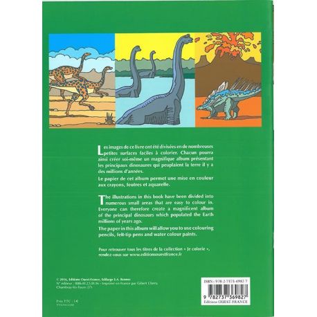 JE COLORIE LES DINOSAURES COLORIAGE
