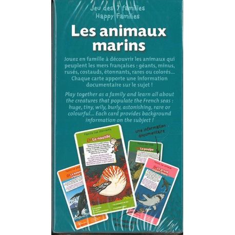 LES ANIMAUX MARINS JEU DES 7 FAMILLES