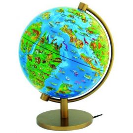 28 CM MONDE PREHISTOIRE + LIVRET DINOZ GLOBE