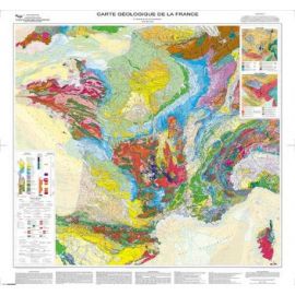 CARTE GEOLOGIQUE DE LA FRANCE PLIEE