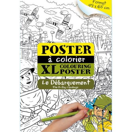 LE DEBARQUEMENT POSTER A COLORIER XL