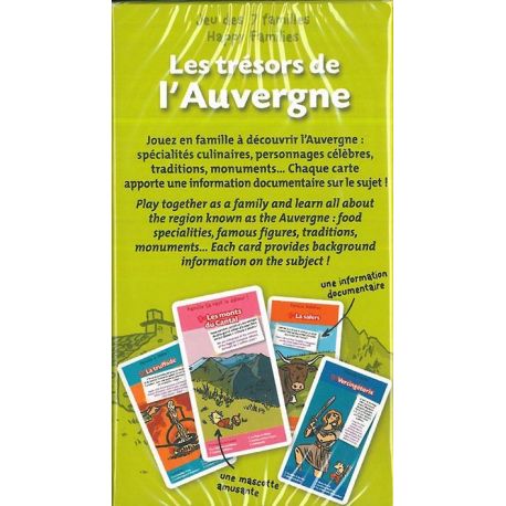 LES TRESORS DE L'AUVERGNE JEU DES 7 FAMILLES