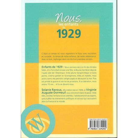 NOUS, LES ENFANTS DE 1929