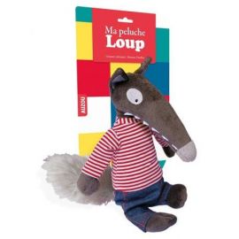 MA PELUCHE LOUP HABILLEE MARINIERE ET JEAN