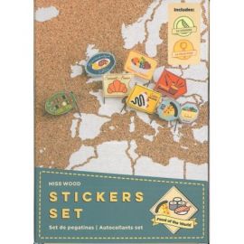 STICKERS NOURRITURE DU MONDE 64 EPINGLES ET 64 STICKERS