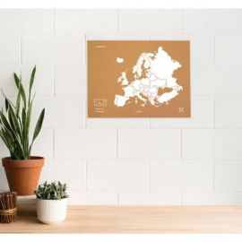 WOODY MAP L - EUROPE BLANC 60 CM X 45 CM