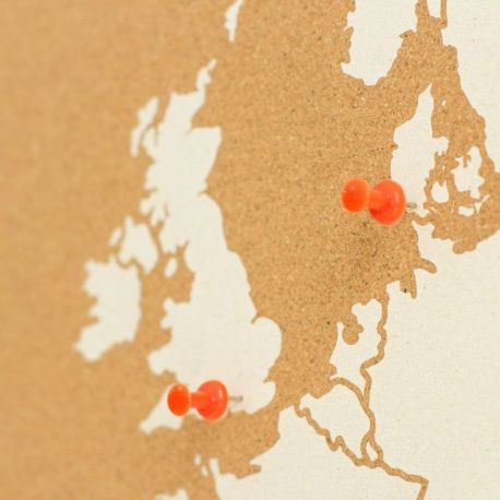 WOODY MAP L - EUROPE BLANC 60 CM X 45 CM