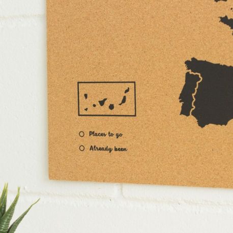 WOODY MAP L - EUROPE NOIR 60 CM X 45 CM