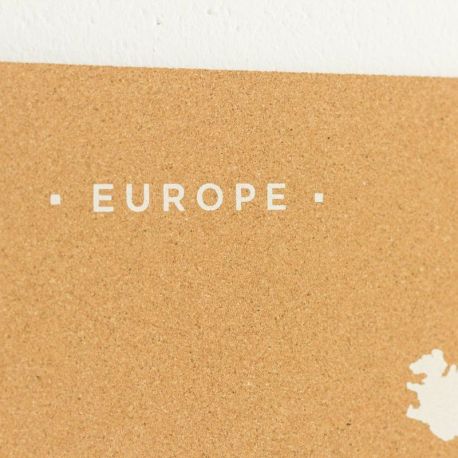 WOODY MAP XL - EUROPE BLANC 90 CM X 60 CM