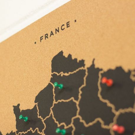 WOODY MAP L - FRANCE NOIR 60 CM X 45 CM