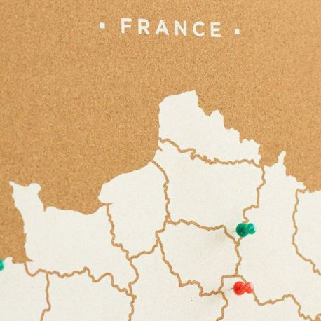 WOODY MAP XL - FRANCE BLANC 90 CM X 60 CM