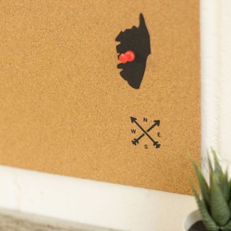 WOODY MAP XL - FRANCE NOIR 90 CM X 60 CM