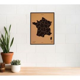 WOODY MAP L - FRANCE CADRE NOIR 63 CM X 48 CM