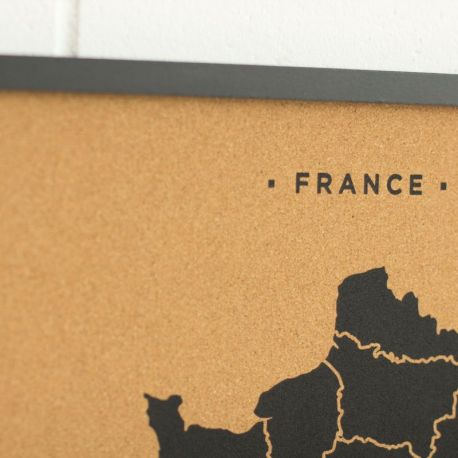 WOODY MAP L - FRANCE CADRE NOIR 63 CM X 48 CM