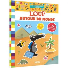 LOUP AUTOUR DU MONDE - MES AUTOCOLLANTS MALINS