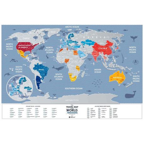 CARTE À GRATTER WEEK-END WORLD PAPIER (40 X 60 CM)